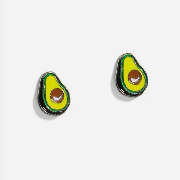 Avocado stud earrings- Avocado Earrings- Avocado lover earrings- Green Avocado - Picture 4 of 4